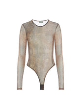 printed mesh bodysuit