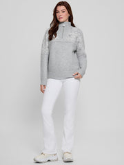 Half-Zip Wool-Blend Pullover Sweater