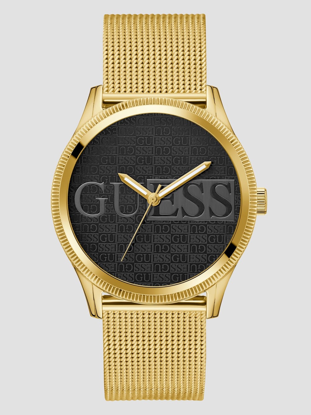 Gold-Tone Mesh Analog Watch