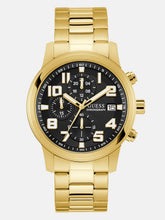 Gold-Tone and Black Chronograph Watch