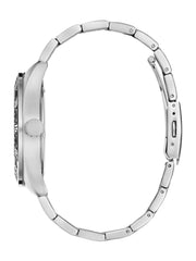 Silver-Tone and Black Multifunction Watch