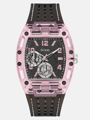 Clear and Black Silicone Multifunction Watch