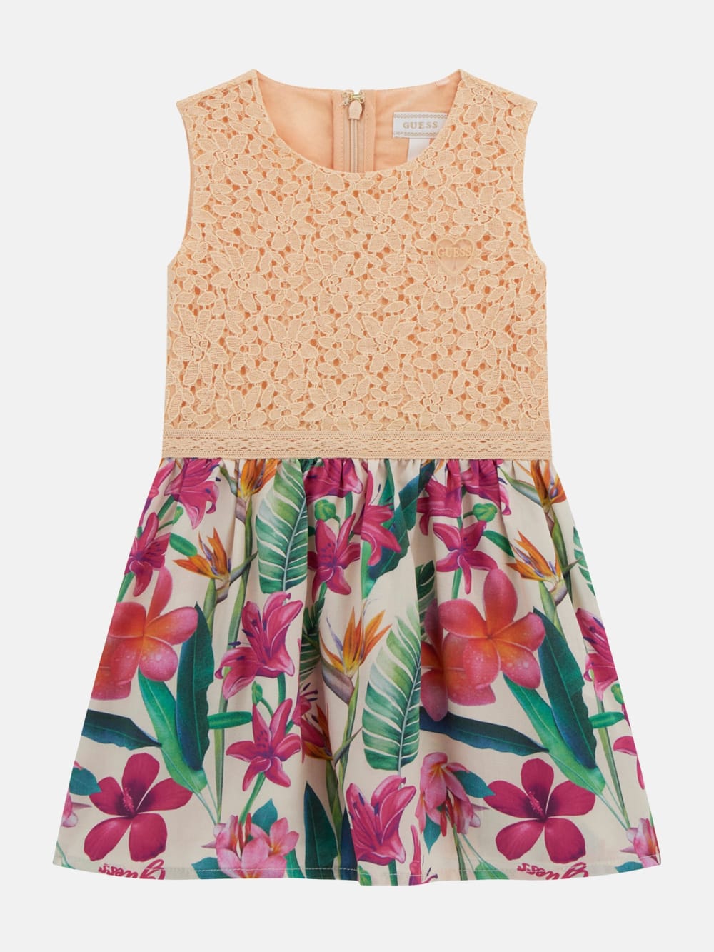 Lace and Tropical Floral Dress (2-7)