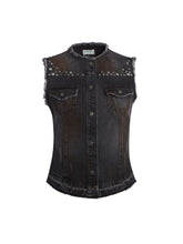 western denim vest