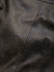 crackled leather moto jacket