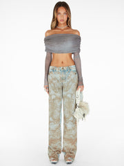 off-the-shoulder crop top