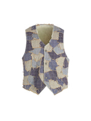 reversible denim vest