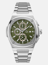 Gc Silver-Tone Chronograph Watch