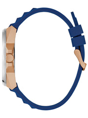 Rose Gold-Tone and Blue Multifunction Watch