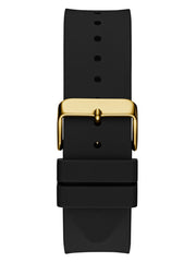 Black and Gold-Tone Silicone Analog Watch