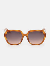 Square-Geometric Plastic Sunglasses
