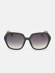 Square-Geometric Plastic Sunglasses