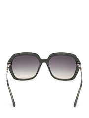 Square-Geometric Plastic Sunglasses