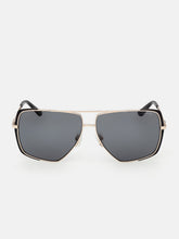 Oversized Metal Navigator Sunglasses
