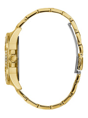 Rhinestone Gold-Tone Multifunction Watch