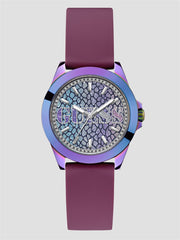 Iridescent and Burgundy Analog Watch