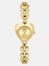 Gold-Tone Heart Analog Watch