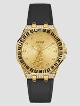 Insignia Black Leather Analog Watch