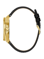 Insignia Black Leather Analog Watch