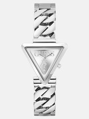 Silver-Tone Triangle Analog Watch