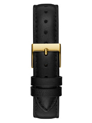 Gold-Tone and Leather Analog Logo Watch