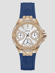 Rose Gold-Tone and Blue Multifunction Watch