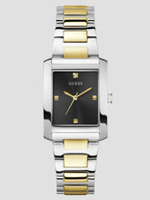 Multi-Tone and Black Square Analog Watch