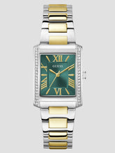 Multi-Tone Crystal Square Analog Watch
