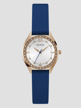 Rose Gold-Tone and Blue Analog Watch