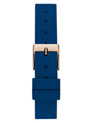 Rose Gold-Tone and Blue Analog Watch