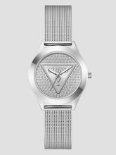 Silver-Tone Analog Logo Watch