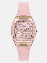 Pink Silicone Multifunction Watch