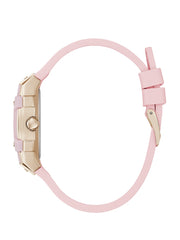 Pink Silicone Multifunction Watch