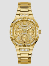 Gold-Tone and Crystal Multifunction Watch
