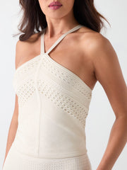 Henley Halter Crop Top