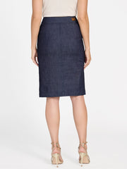 Denim Midi Pencil Skirt