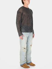 distressed knit sweater