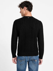 Eco Nathan Mixed Cable-Knit Sweater