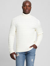 Eco Ezra Turtleneck Cable-Knit Sweater
