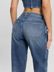 Daisy Rhinestone Pocket Jeans