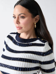 Marciano Striped Sequin Sweater Dress