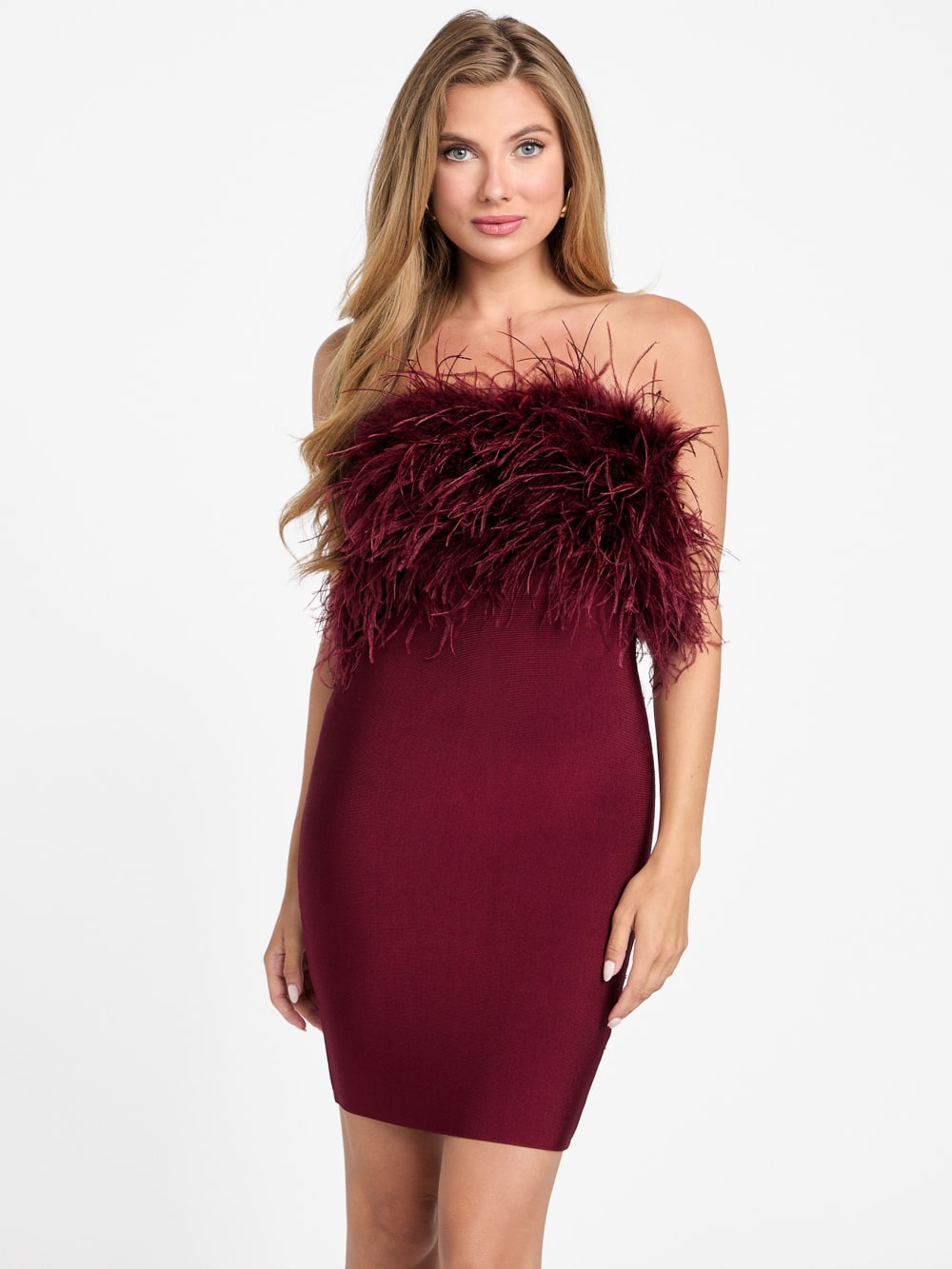 Evita Feather Bandage Dress