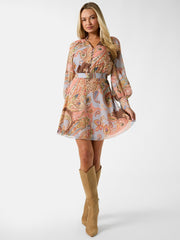 Paisley print dress