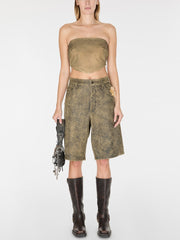 washed suede bandeau