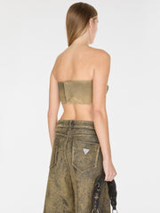 washed suede bandeau