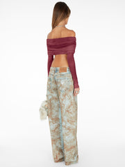 off-the-shoulder crop top