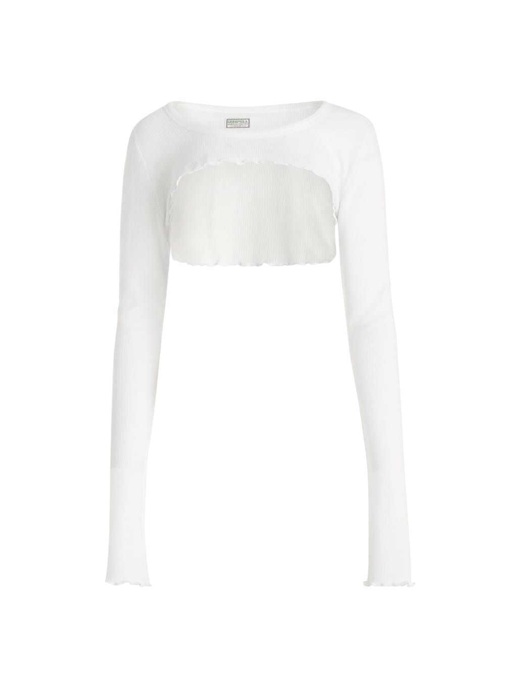 Aged Waffle Crop Top
