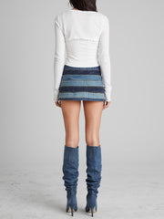 Aged Waffle Crop Top