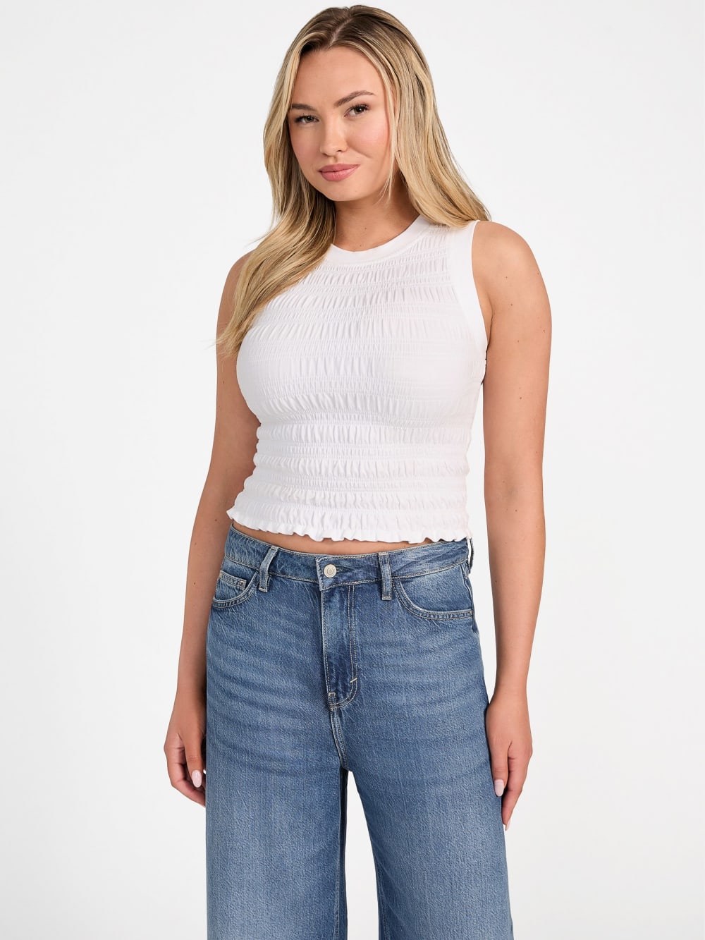 Eco Claire Smocked Tank Top