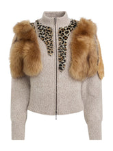 faux-fur wool-blend sweater